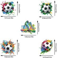Load image into Gallery viewer, 5Pcs Acrylic Double Sided Football Cup Shoes Full Drill Keyring DIY Crafts Decor
