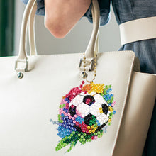 Load image into Gallery viewer, 5Pcs Acrylic Double Sided Football Cup Shoes Full Drill Keyring DIY Crafts Decor