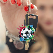 Load image into Gallery viewer, 5Pcs Acrylic Double Sided Football Cup Shoes Full Drill Keyring DIY Crafts Decor
