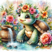 Load image into Gallery viewer, Diamond Painting - Full Round - turtle in porcelain jar (40*40CM)