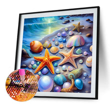 Load image into Gallery viewer, Diamond Painting - Full Round - Moonlight Beach Starfish Shells (40*40CM)