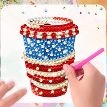 Load image into Gallery viewer, 6Pcs Independence Day Flag Tree Fridge Stickers Diamond Painting Fridge Magnet