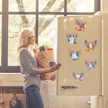 Load image into Gallery viewer, 6Pcs Acrylic Cartoon Animal Diamond Art Fridge Magnet Diamond Art Magnets Decals