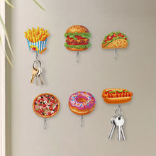 Load image into Gallery viewer, 6Pcs Acrylic Animal & Flower Diamond Art Craft Wall Hooks Diamond Painting Hooks