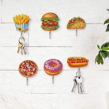 Load image into Gallery viewer, 6Pcs Acrylic Animal & Flower Diamond Art Craft Wall Hooks Diamond Painting Hooks