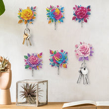 Load image into Gallery viewer, 6Pcs Acrylic Animal & Flower Diamond Art Craft Wall Hooks Diamond Painting Hooks