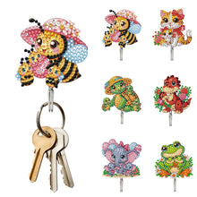 Load image into Gallery viewer, 6Pcs Acrylic Animal & Flower Diamond Art Craft Wall Hooks Diamond Painting Hooks