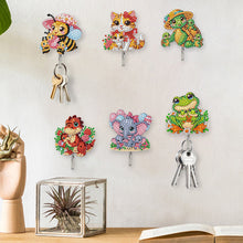 Load image into Gallery viewer, 6Pcs Acrylic Animal & Flower Diamond Art Craft Wall Hooks Diamond Painting Hooks