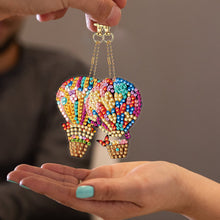Load image into Gallery viewer, 6Pcs Acrylic Double Sided Colorful Hot Air Balloon Full Drill Keyring for Adults