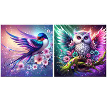 Load image into Gallery viewer, 2pcs AB Diamond Painting - Full Round - swallow owl (40*40CM)