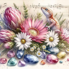 Load image into Gallery viewer, 2pcs AB Diamond Painting - Full Round - white cat lizard (40*40CM)