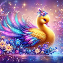 Load image into Gallery viewer, 2pcs AB Diamond Painting - Full Round - little yellow duck white swan (40*40CM)
