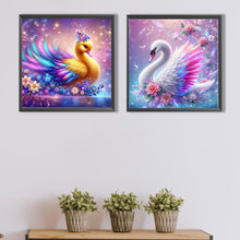 Load image into Gallery viewer, 2pcs AB Diamond Painting - Full Round - little yellow duck white swan (40*40CM)