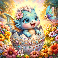 Load image into Gallery viewer, 2pcs AB Diamond Painting - Full Round - kitten dragon (40*40CM)