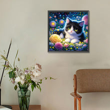 Load image into Gallery viewer, Diamond Painting - Full Round - Cats and fireflies (30*30CM)