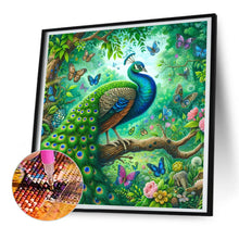 Load image into Gallery viewer, Diamond Painting - Full Round - Peacock and butterfly (30*30CM)