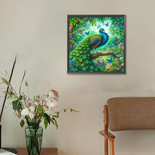 Load image into Gallery viewer, Diamond Painting - Full Round - Peacock and butterfly (30*30CM)