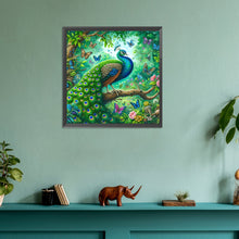 Load image into Gallery viewer, Diamond Painting - Full Round - Peacock and butterfly (30*30CM)