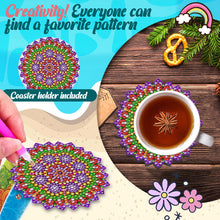 Load image into Gallery viewer, 8Pcs Acrylic Mandala DIY Diamond Art Coaster Diamond Dot Kits Art Craft Supplies