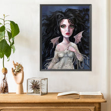 Load image into Gallery viewer, Diamond Painting - Full Round - devil wings girl (30*40CM)
