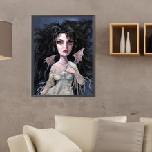 Load image into Gallery viewer, Diamond Painting - Full Round - devil wings girl (30*40CM)
