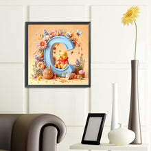 Load image into Gallery viewer, Diamond Painting - Full Round - Yellow Rose Butterfly Winnie the Pooh Letters (40*40CM)