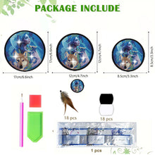 Load image into Gallery viewer, Wolf Feather Wind Chime 5D DIY Diamond Painting Dots Pendant for Home Wall Decor