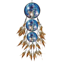 Load image into Gallery viewer, Wolf Feather Wind Chime 5D DIY Diamond Painting Dots Pendant for Home Wall Decor
