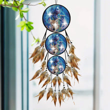 Load image into Gallery viewer, Wolf Feather Wind Chime 5D DIY Diamond Painting Dots Pendant for Home Wall Decor