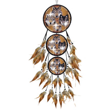 Load image into Gallery viewer, Wolf Feather Wind Chime 5D DIY Diamond Painting Dots Pendant for Home Wall Decor
