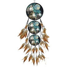 Load image into Gallery viewer, Wolf Feather Wind Chime 5D DIY Diamond Painting Dots Pendant for Home Wall Decor