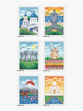 Load image into Gallery viewer, 6pcs Square Diamond Painting Set - Historical sites (14*18CM)