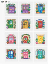 Load image into Gallery viewer, 6pcs Square Diamond Painting Set - Colorful gate garden (16*20CM)