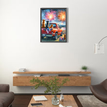 Load image into Gallery viewer, AB Diamond Painting - Full Square - Independence Day dog (40*40CM)