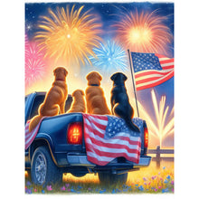 Load image into Gallery viewer, AB Diamond Painting - Full Square - Independence Day dog (40*40CM)
