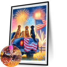 Load image into Gallery viewer, AB Diamond Painting - Full Square - Independence Day dog (40*40CM)