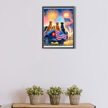 Load image into Gallery viewer, AB Diamond Painting - Full Square - Independence Day dog (40*40CM)
