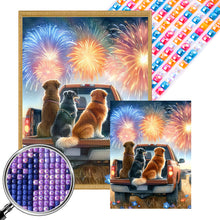 Load image into Gallery viewer, AB Diamond Painting - Full Square - Independence Day dog (40*40CM)
