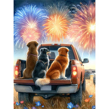 Load image into Gallery viewer, AB Diamond Painting - Full Square - Independence Day dog (40*40CM)