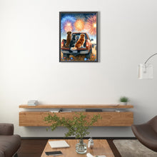 Load image into Gallery viewer, AB Diamond Painting - Full Square - Independence Day dog (40*40CM)