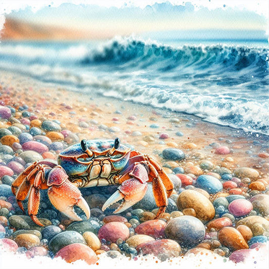AB Diamond Painting - Full Round - Summer Beach¡¤Crab (40*40CM)