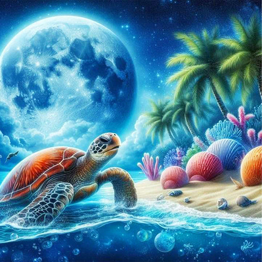 AB Diamond Painting - Full Round - Summer Beach¡¤Turtle (40*40CM)