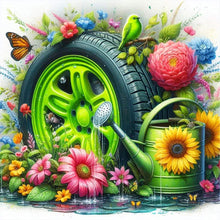 Load image into Gallery viewer, AB Diamond Painting - Full Round - Butterfly grass tire (40*40CM)