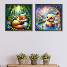 Load image into Gallery viewer, 2pcs AB Diamond Painting - Full Round - Fox little yellow duck (40*40CM)
