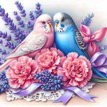 Load image into Gallery viewer, 2pcs AB Diamond Painting - Full Round - lavender poodle parrot (40*40CM)