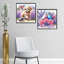 Load image into Gallery viewer, 2pcs AB Diamond Painting - Full Round - lavender poodle parrot (40*40CM)