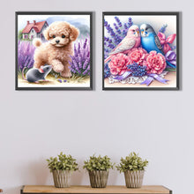 Load image into Gallery viewer, 2pcs AB Diamond Painting - Full Round - lavender poodle parrot (40*40CM)