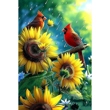 Load image into Gallery viewer, Diamond Painting - Full Round - Sunflower cardinal (40*60CM)