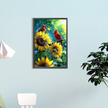 Load image into Gallery viewer, Diamond Painting - Full Round - Sunflower cardinal (40*60CM)
