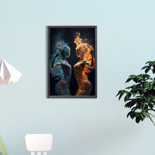 Load image into Gallery viewer, Diamond Painting - Full Round - Ice and fire silhouette (40*60CM)
